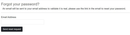 Forgot password form